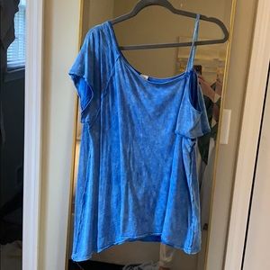 blue free people tee